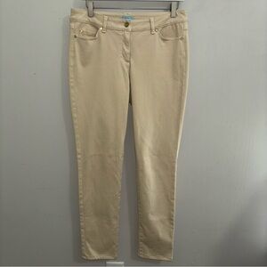 J McLaughlin cream off white straight leg denim jeans pants size 8